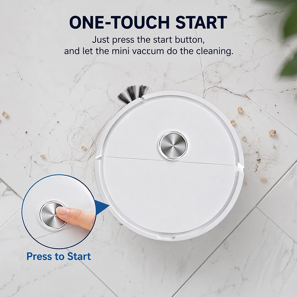 Mini 3-in-1 Robot Vacuum – Sweep, Mop & Suction for Car & Home Robot Vacuum Cleaner Richie's