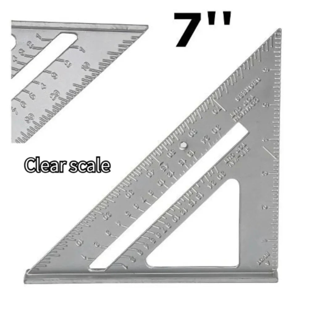 7" Aluminum Alloy Triangle Ruler – Woodworking Angle Tool Woodworking Angle Ruler Richie's 1pcs