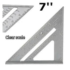 7" Aluminum Alloy Triangle Ruler – Woodworking Angle Tool Woodworking Angle Ruler Richie's 1pcs