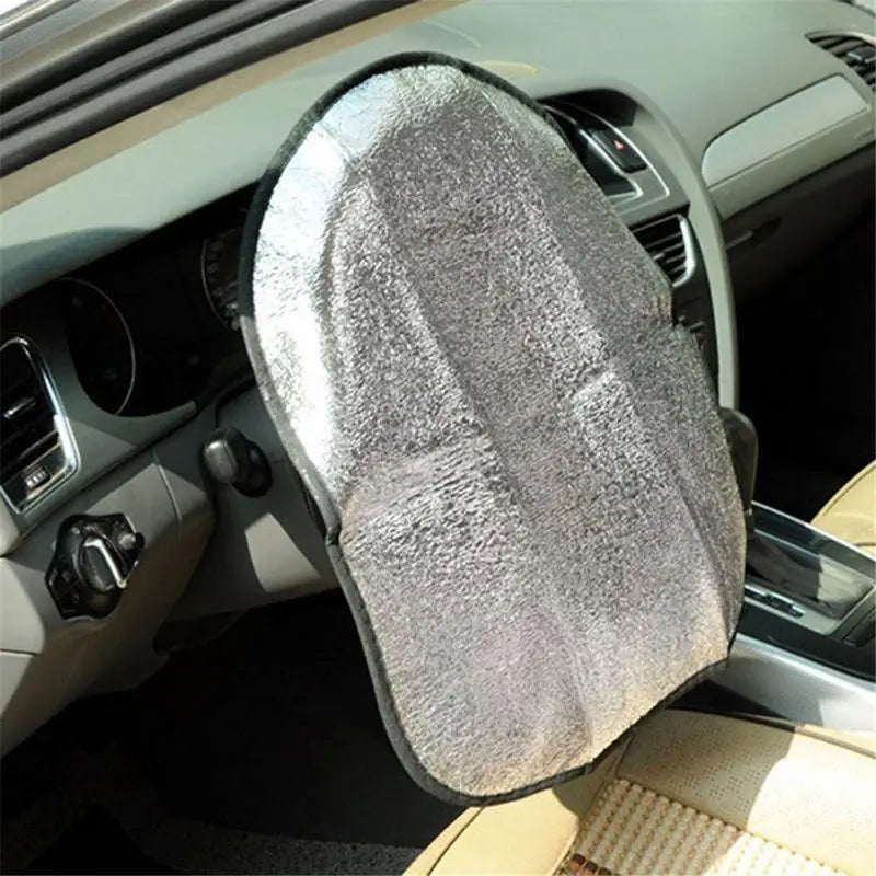 Foldable Car Steering Wheel Sun Shade Silver UV Protector Steering Wheel Sunshade Richie's