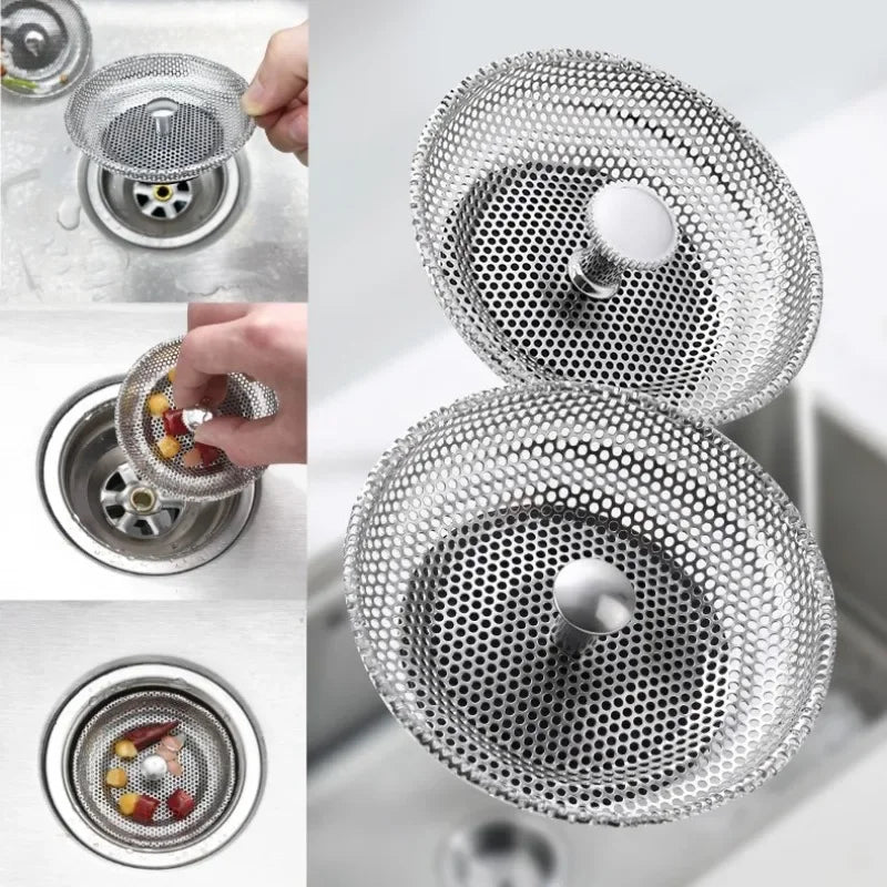 Stainless Steel Sink Strainer & Shower Hair Catcher Drain Filter Drain Strainer Filter Richie's