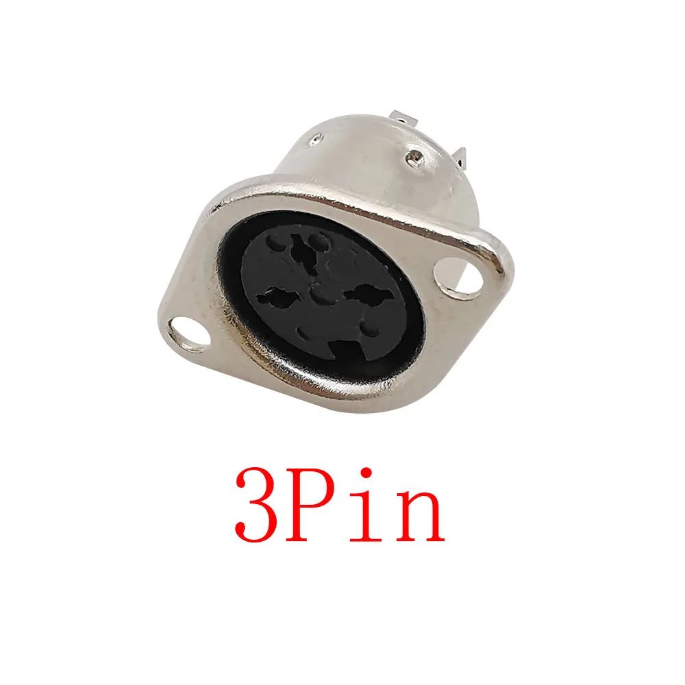 DIN 3 4 5 6 8 Pin Male Plug Female Socket Connector 2Pcs DIN Connector Richie's 3Pin-KP-2Pcs