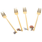 4Pcs Halloween Stainless Steel Dessert & Fruit Forks Set Dessert Fork Set Richie's