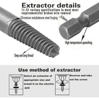 5-Piece Screw Extractor & Broken Bolt Remover Drill Bit Set Screw Extractor Set Richie's