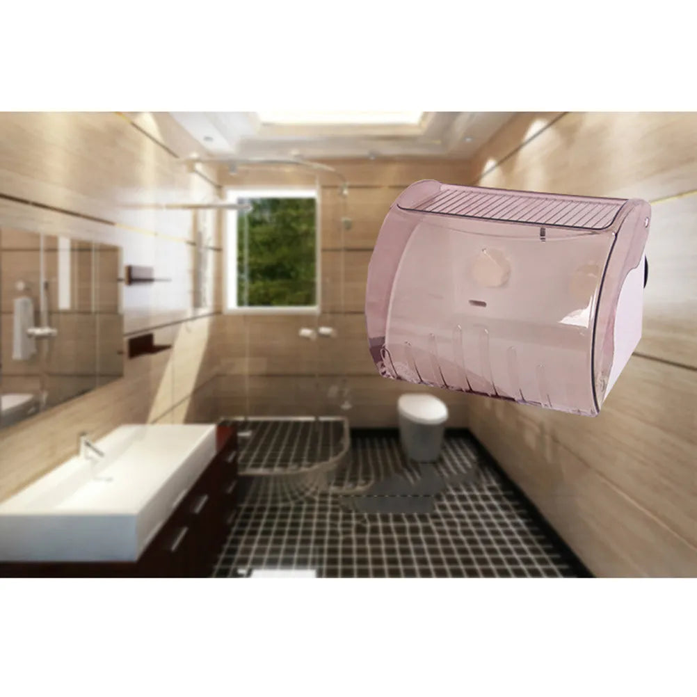 Waterproof Bathroom Tissue Box Holder with Cover & Shelf Bathroom Tissue Holder Richie's
