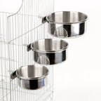 Stainless Steel Parrot Feeding Bowl & Bird Cage Water Basin Bird Feeding Bowl Richie's Default Title