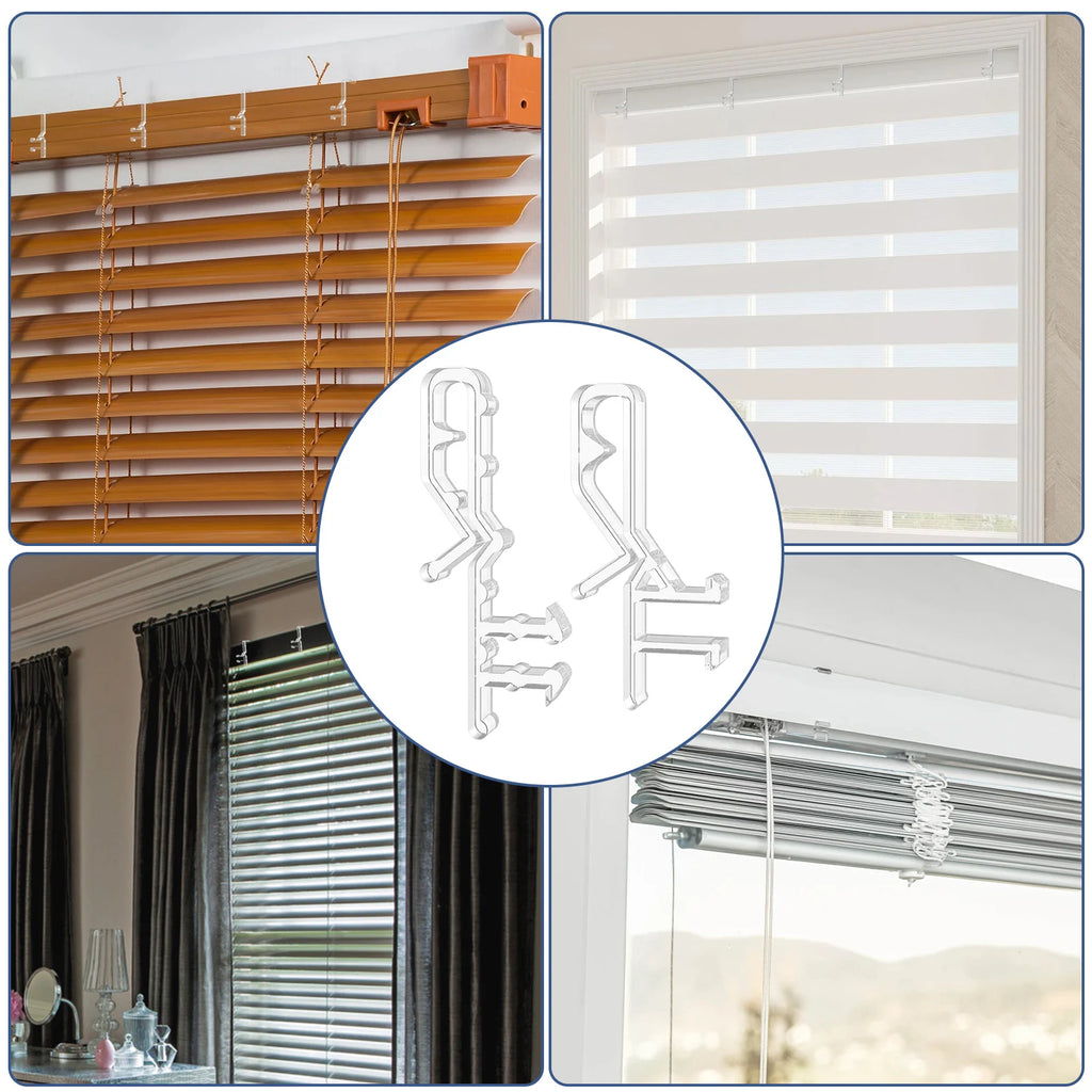 60-Pack Curtain Track Clips – Clear & Silver Snap-In Valance Clips Curtain Track Clips Richie's