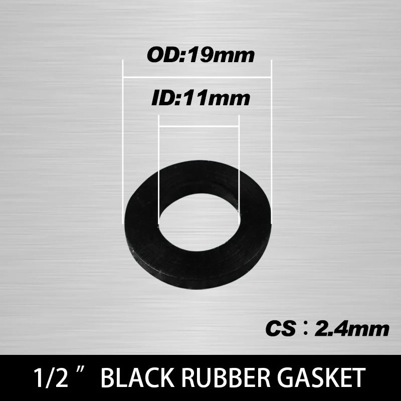 Rubber Silicone PTFE Flat Gasket Sealing Rings 1/2" 3/4" 1" Pipe Gasket Washer Richie's NBR (11X19X2.4) 20pcs Bag