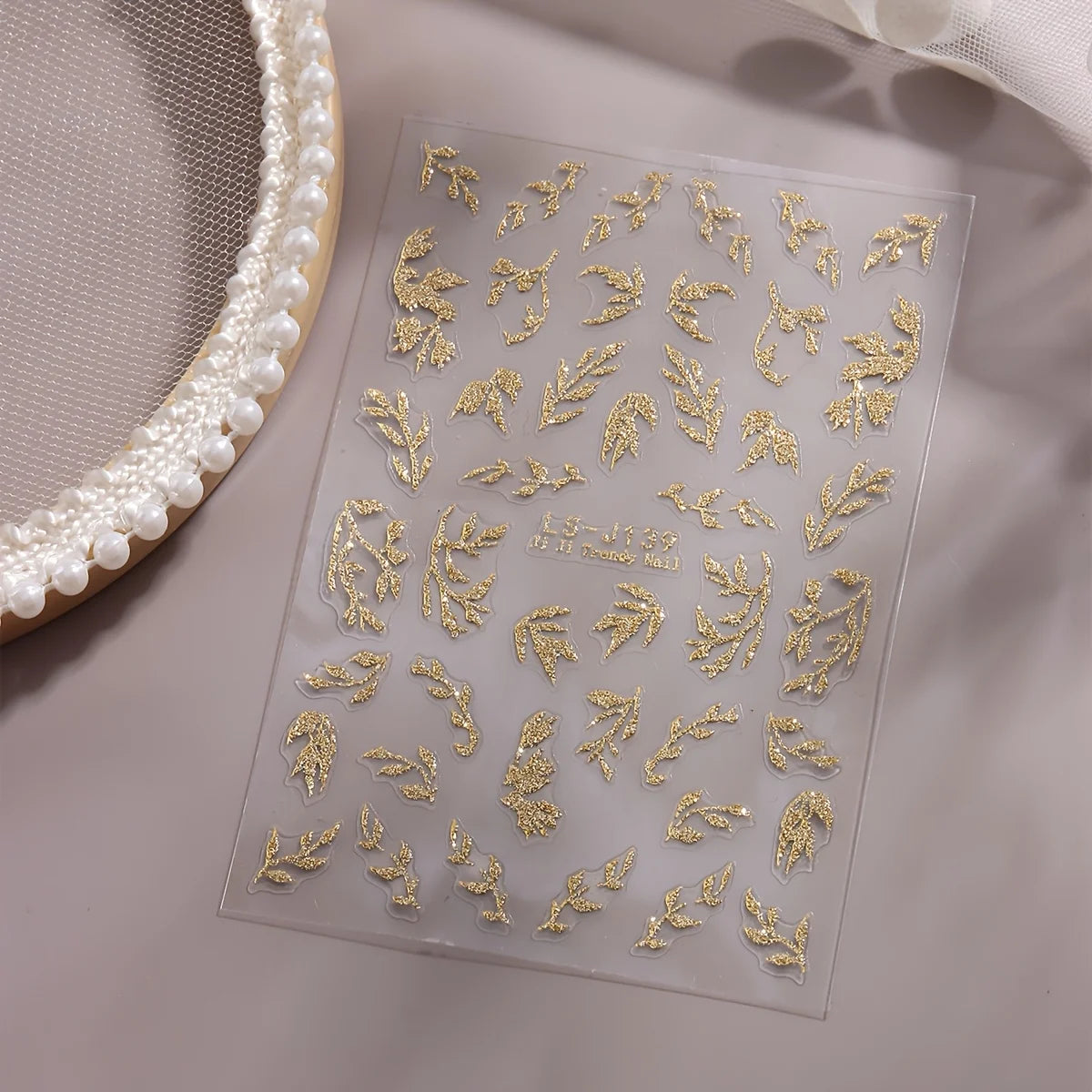 Gold Leaf Nail Art Stickers – 4 Sheets Glitter Floral Decals Nail Art Stickers Richie's