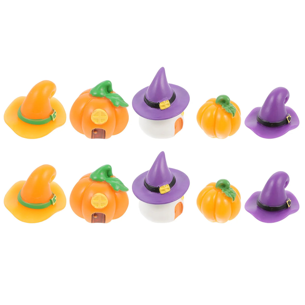 10Pcs Halloween Miniature Resin Figurines – Pumpkin Ghost Ornaments Halloween Miniature Figurines Richie's other