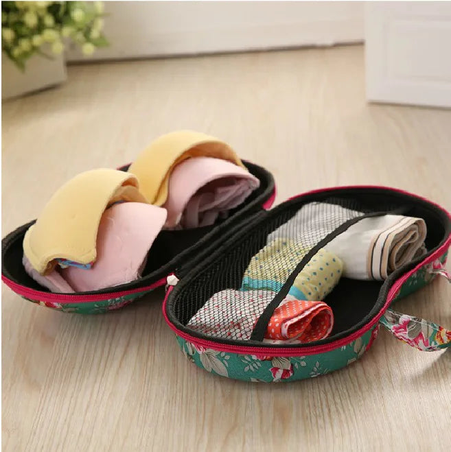 Women's Embroidered Ethnic Floral Clutch Bag & Bra Travel Case Embroidered Clutch Bag Richie's