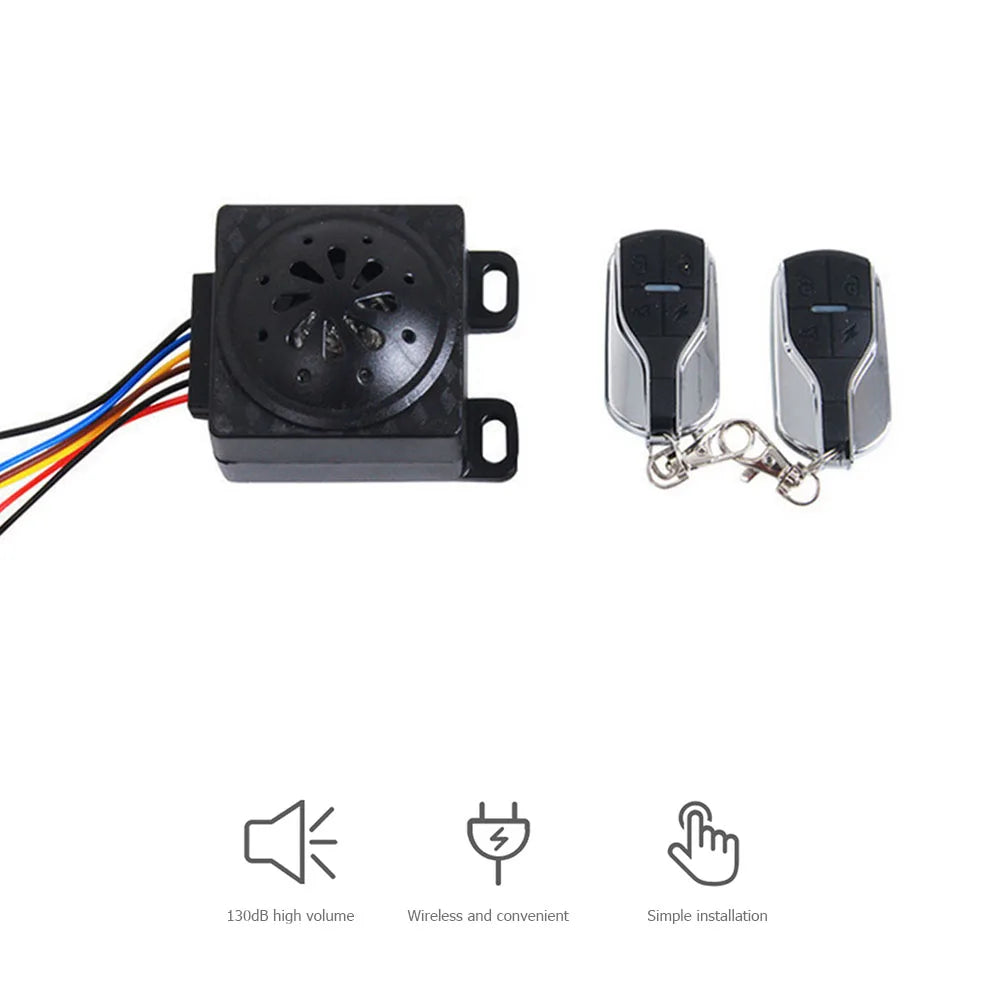 Electric Scooter Anti-Theft Alarm 36-72V 110dB Dual Remote Scooter Alarm System Richie's