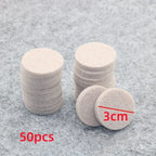 Felt Chair Leg Pads 5mm Self-Adhesive Floor Scratch Protectors Furniture Leg Pads Richie's Grey Round 3cm50pcs