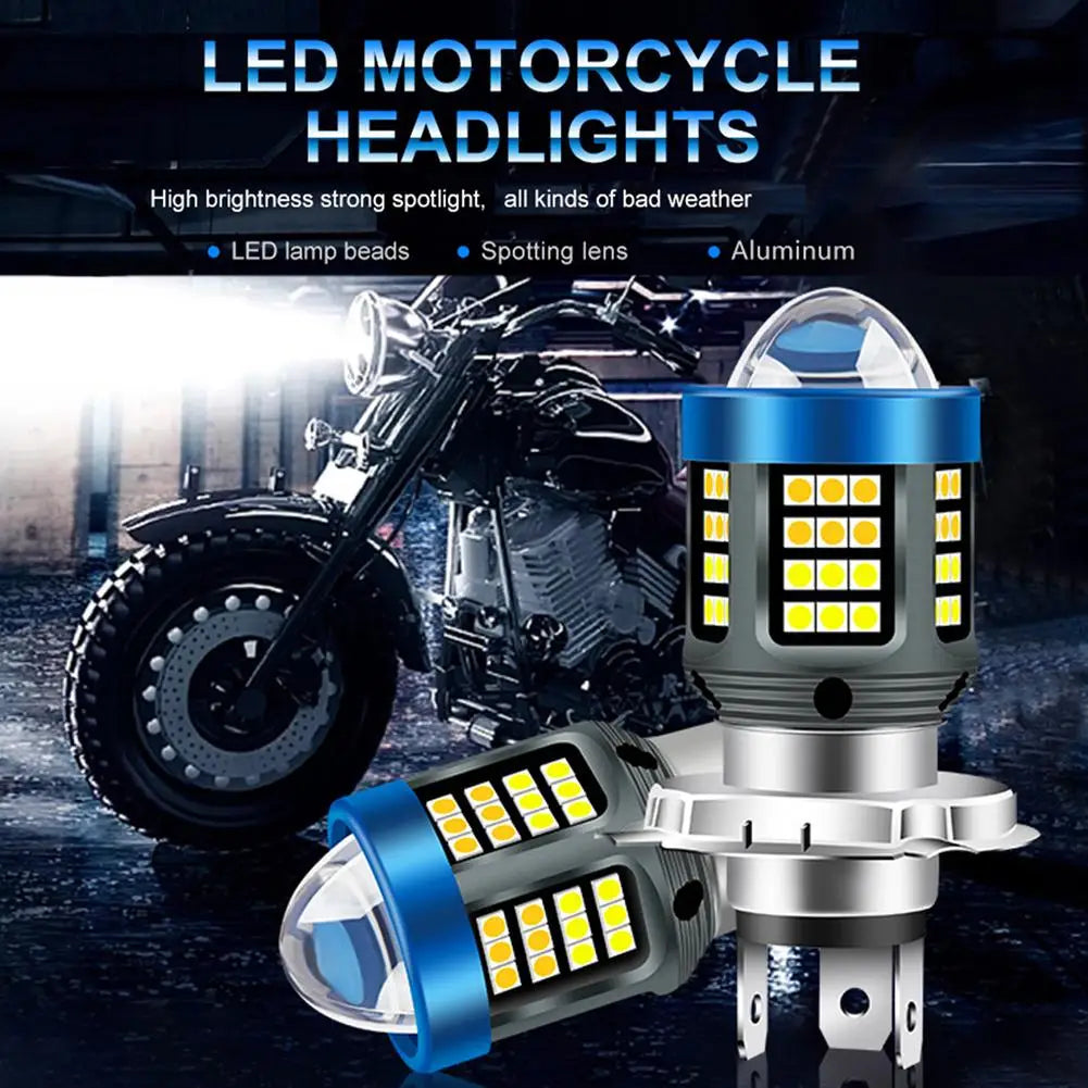 H4 BA20D P15D LED Motorcycle Headlight – Dual Color Hi/Lo Beam Motorcycle LED Headlight Richie's