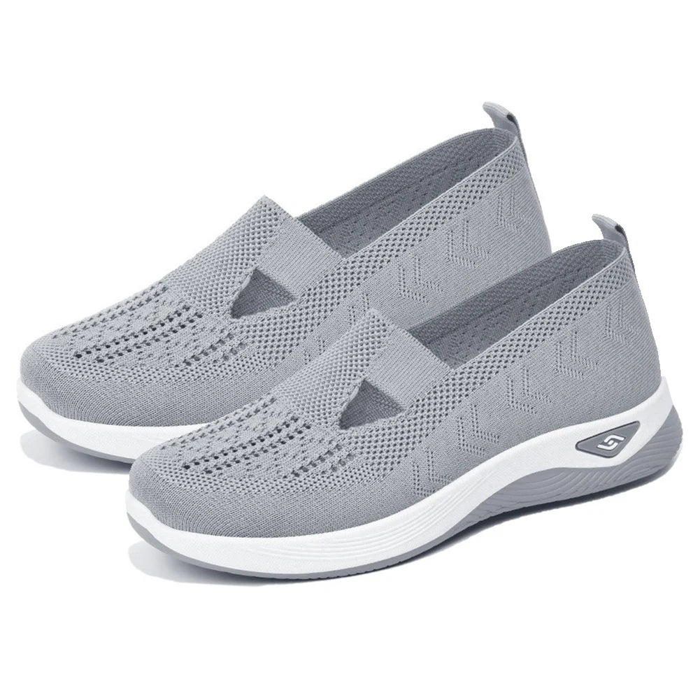 Women's Breathable Barefoot Sneakers with Arch Support Women's Walking Sneakers Richie's Grey 41