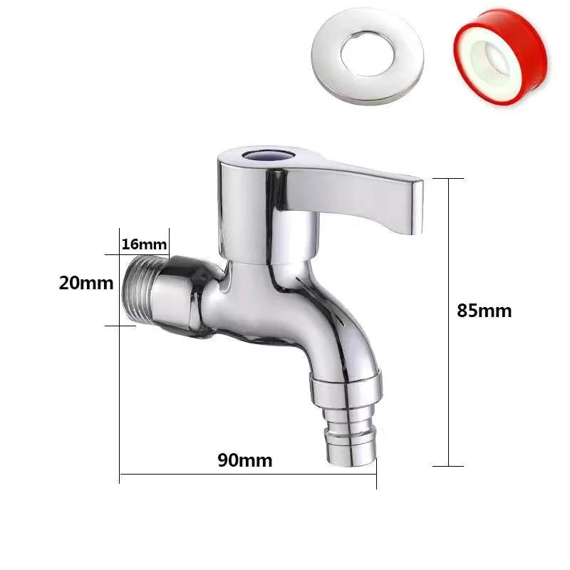 Double-Ended Brass Washing Machine Faucet – 4-Point Wall Mount Washing Machine Faucet Richie's Faucet