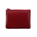 Genuine Leather Women's Card Holder Money Clip Wallet Leather Wallet Richie's Red