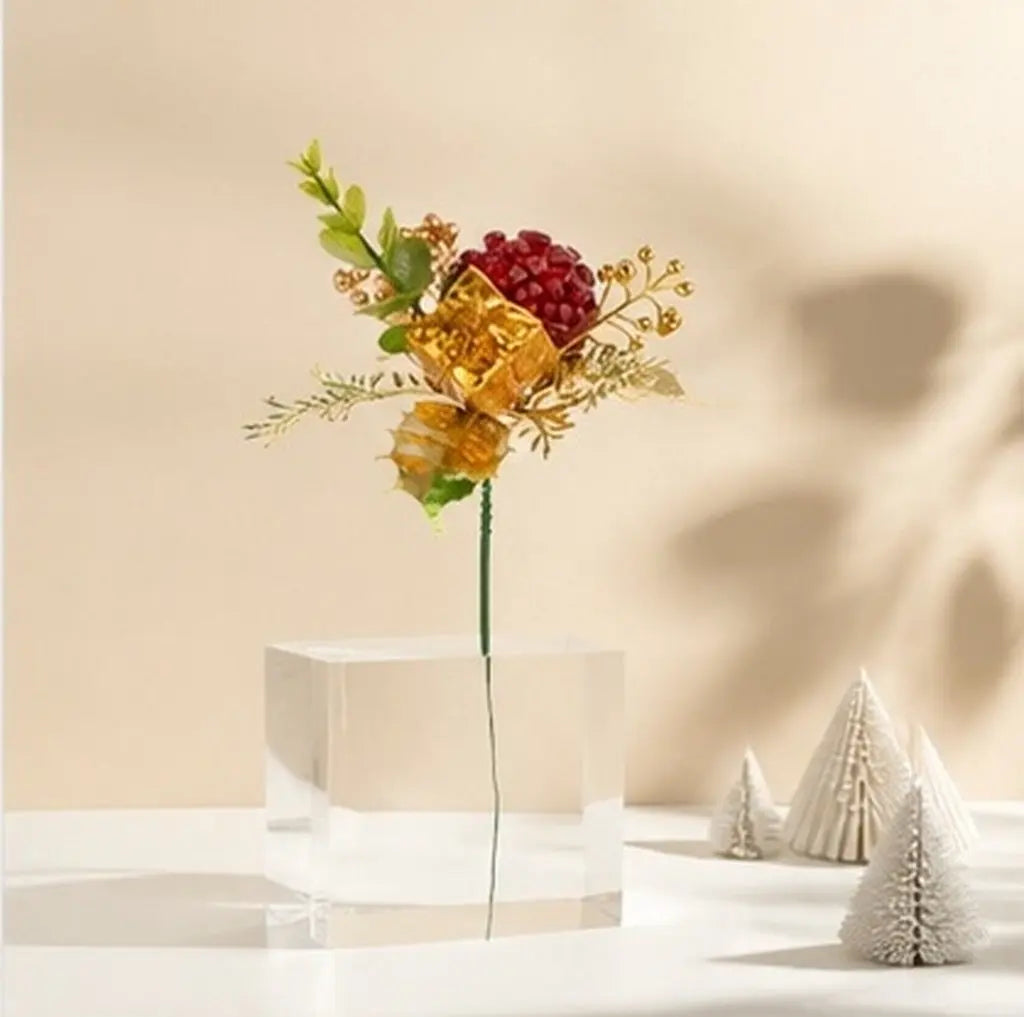 5-Pack Artificial Christmas Flower Branch & Leaf Picks Holiday Floral Picks Richie's other