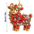 Rhinestone Goat Hanging Ornament – Acrylic Zodiac Charm Set Holiday Ornament Set Richie's