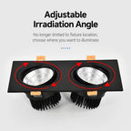 2×7W Double Head Recessed COB LED Downlight Spotlight Recessed LED Downlight Richie's