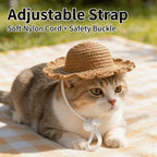 Mini Straw Sun Hat for Cats & Small Dogs | Breathable Pet Hat Pet Sun Hat Richie's