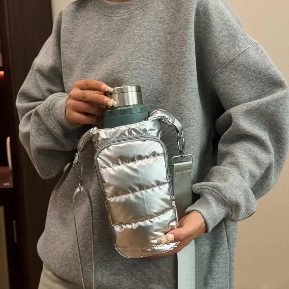 Insulated Water Bottle Shoulder Bag – Waterproof PU Sleeve Bottle Shoulder Bag Richie's