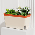 Modern Self-Watering Planter Pot with Water Level Window Self-Watering Planter Richie's Orange