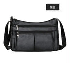 Women's PU Leather Crossbody Bag – Flower Patchwork Purse Crossbody Shoulder Bag Richie's black