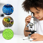 Monocular Compound Microscope 64X–2400X for Kids & Students Compound Microscope Richie's