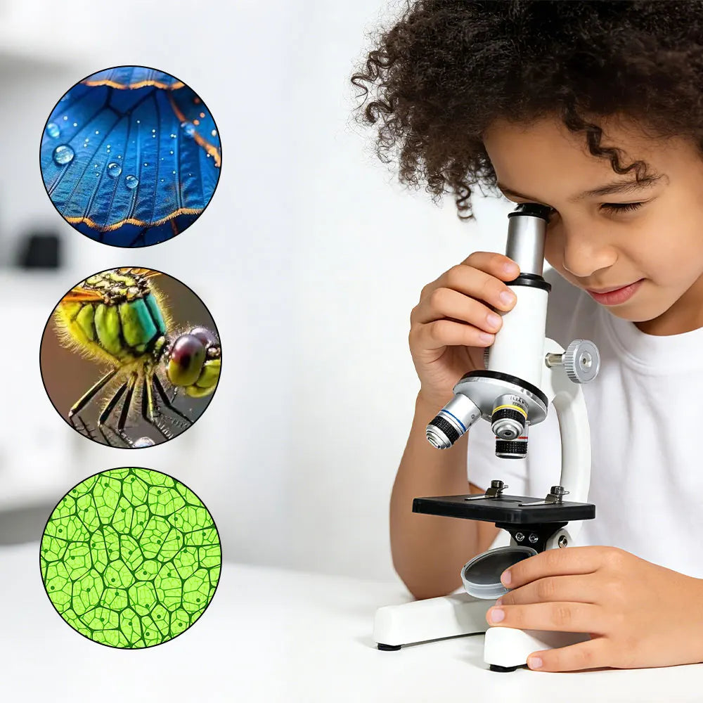 Monocular Compound Microscope 64X–2400X for Kids & Students Compound Microscope Richie's