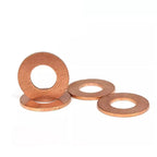 10Pcs DIN7603 Copper Sealing Washers M12–M18 Crush Flat Seal Copper Sealing Washer Richie's M12x18mmx1.5mm