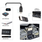 USB 2.0 9-Pin to USB Type-E Front Panel Header Adapter for PC USB Header Adapter Richie's