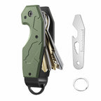 Zeeker Compact Metal Key Organizer | Minimalist Key Fob 2–6 Keys Metal Key Organizer Richie's army green
