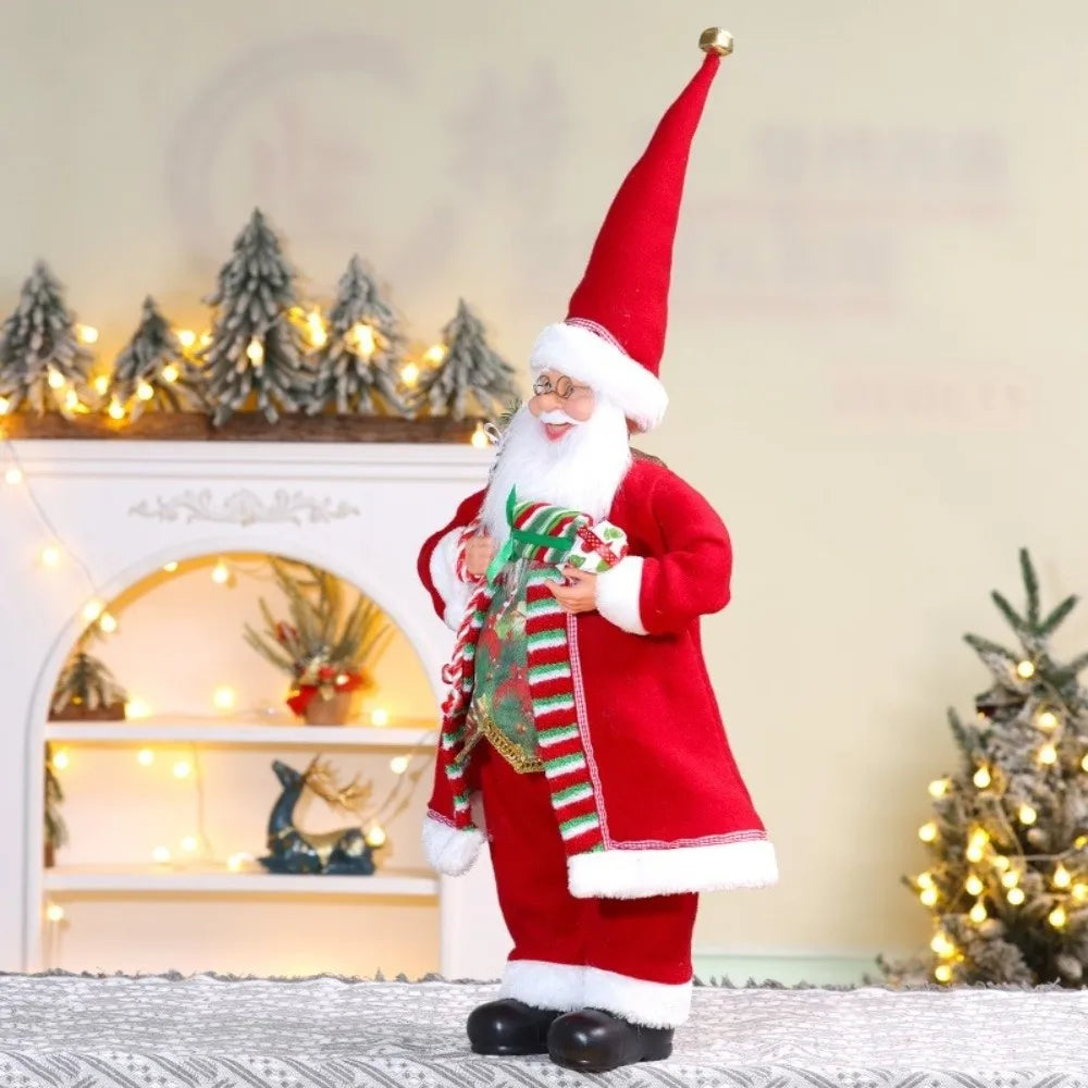 Christmas Santa Claus Standing Figurine – Mantel Shelf Décor Christmas Figurine Richie's