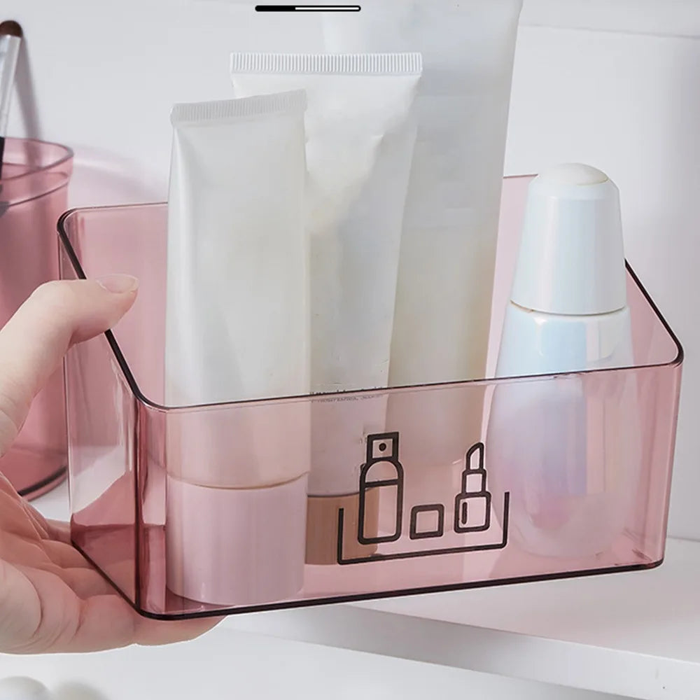 Pink Mirror Jewelry & Cosmetic Organizer Desktop Storage Box Jewelry Organizer Box Richie's