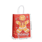 12pcs Kraft Paper Christmas Gift Bags – Gingerbread Man Design Christmas Gift Bags Richie's