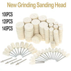 Wool Felt Polishing Wheel Set 100/120/145Pcs – 3mm Rotary Tool Polishing Wheel Set Richie's