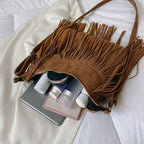 Large Retro Fringe Shoulder Bag – Ethnic Tassel Tote for Women Fringe Shoulder Bag Richie's