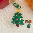 Handmade Christmas Woven Keychain Pendant – Santa & Tree Charm Christmas Keychain Pendant Richie's 4