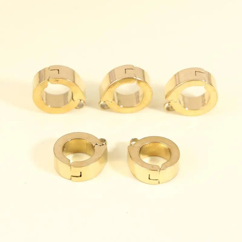 Stainless Steel Round Clasp Buckles for Jewelry Making – 1/5 Pcs Jewelry Clasp Buckle Richie's gold 10mm 5pcs