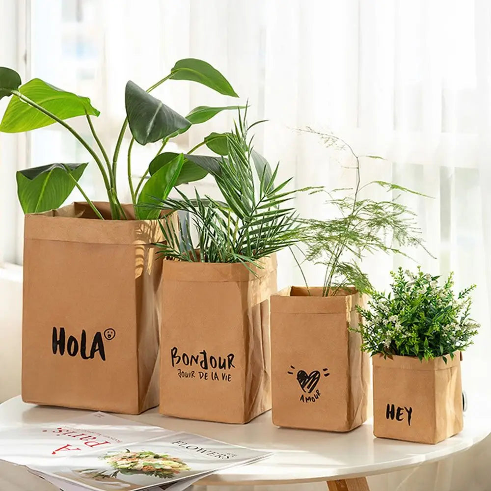 Reusable Washable Kraft Paper Bag – Large Capacity Shopping Tote Reusable Shopping Bag Richie's