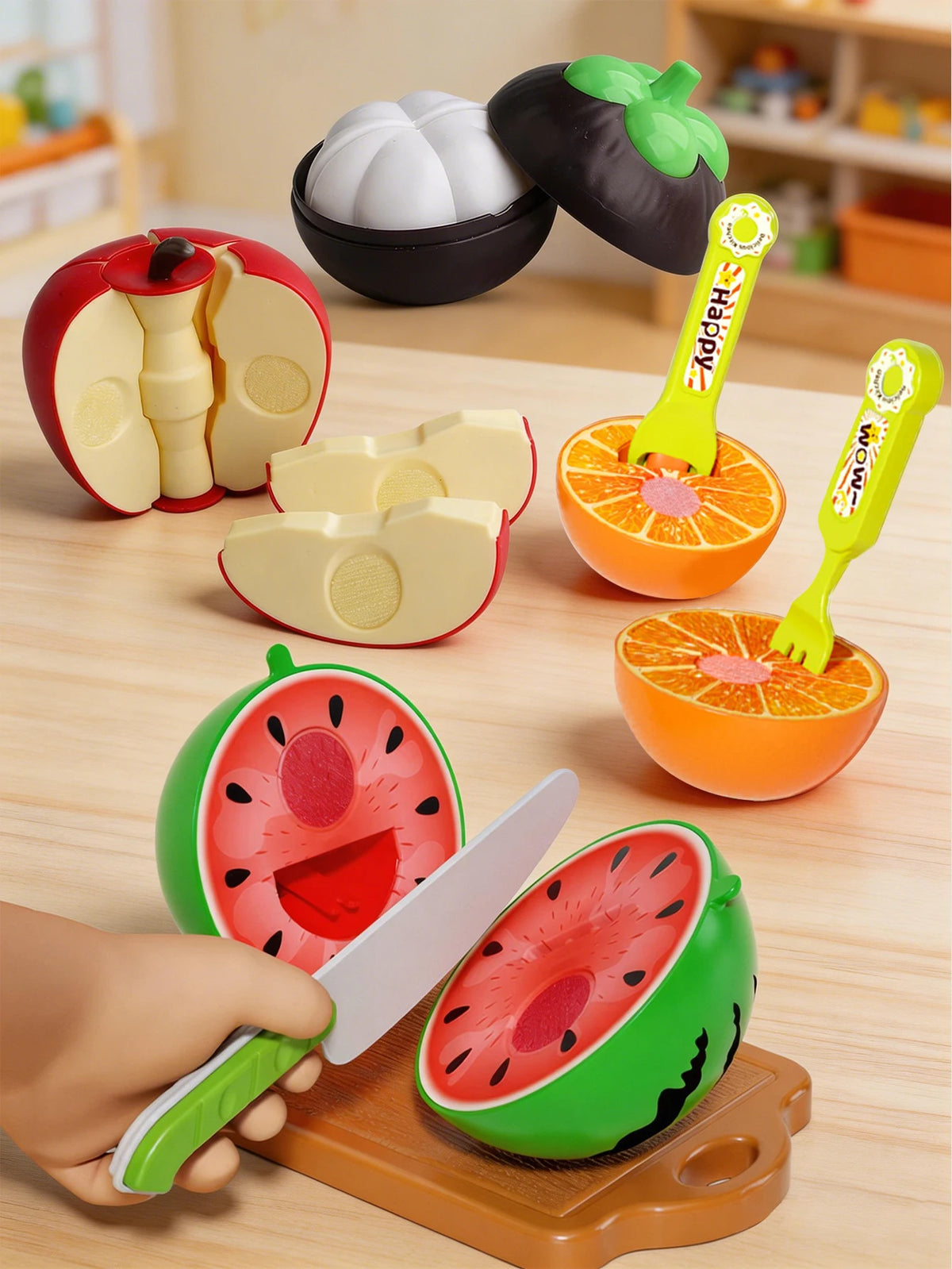 Kids DIY Fruit Simulation Feeding Toy Set – Pretend Play Kit Pretend Play Toy Set Richie's