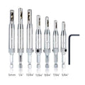 Binoax 7-Pc Self-Centering Hinge Drill Bit Set, Spring Loaded Hinge Drill Bit Set Richie's 6 Pcs