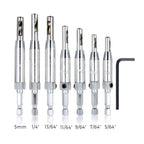 Binoax 7-Pc Self-Centering Hinge Drill Bit Set, Spring Loaded Hinge Drill Bit Set Richie's 6 Pcs