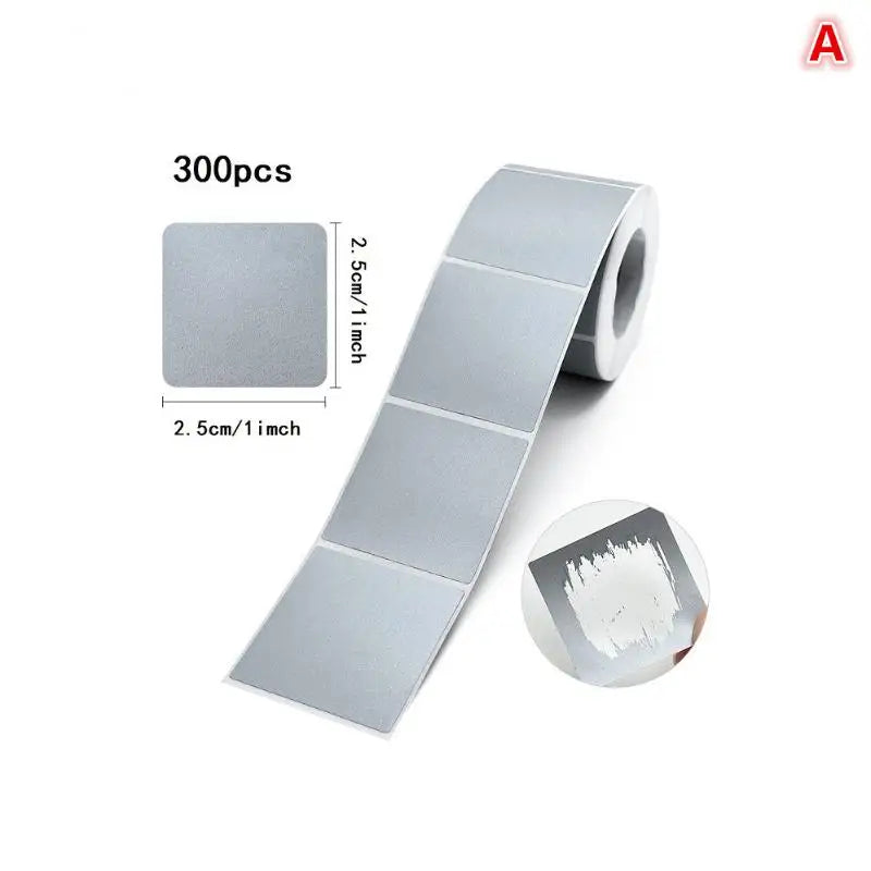 Scratch-Off Reward Stickers Roll 300/500/1000pcs Gold Silver Gray Scratch-Off Sticker Labels Richie's Silver A