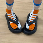 Women's Split-Toe Mid-Calf Socks – Abstract Trendy Designs Split-Toe Socks Richie's