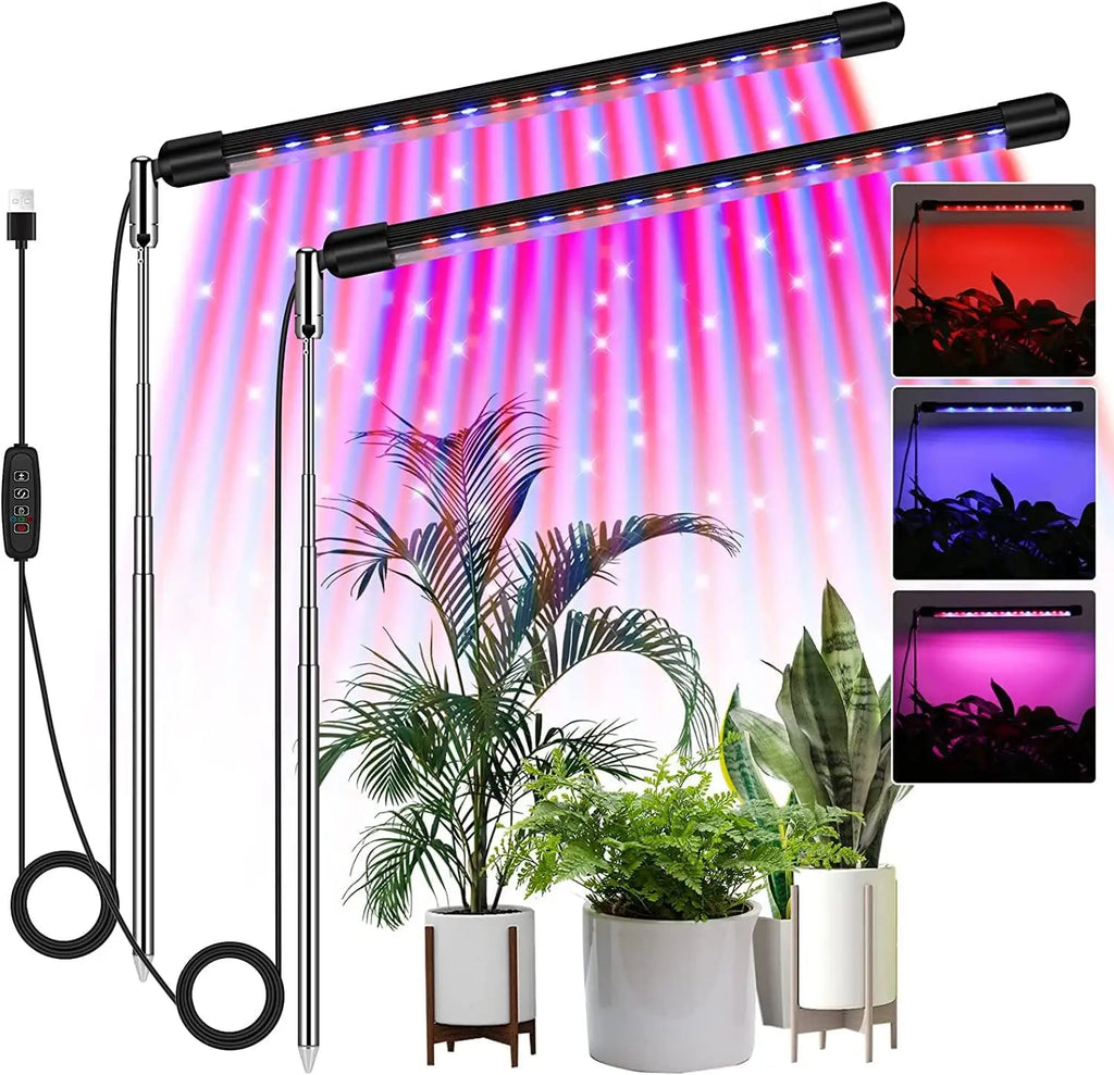 USB Full Spectrum Telescopic Grow Light for Indoor Plants Indoor Grow Light Richie's 2 Heads USB Port