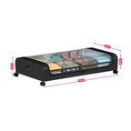 Under Bed Storage Bins with Wheels & Lid | Home Organizer Under Bed Storage Bin Richie's black 1PC