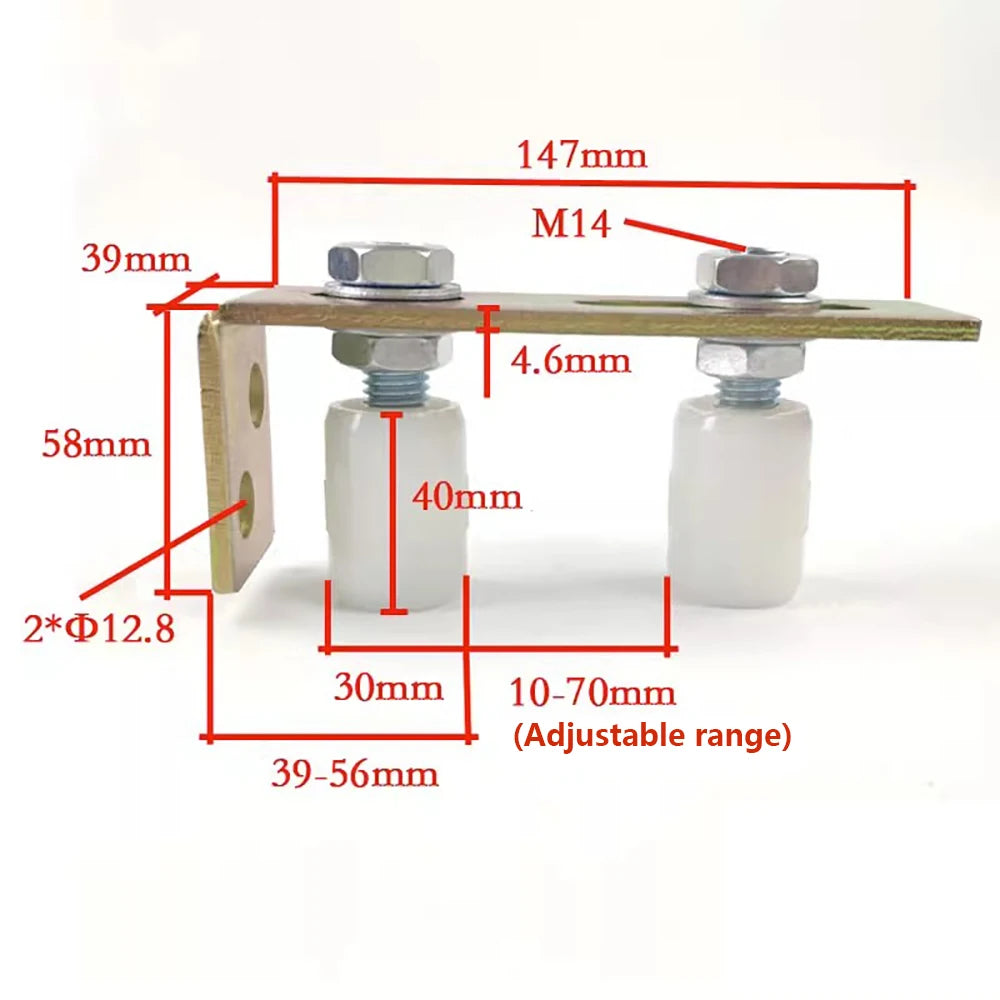 Slide Gate Guide Roller L Bracket Adjustable Dual Nylon Rollers Gate Guide Roller Richie's