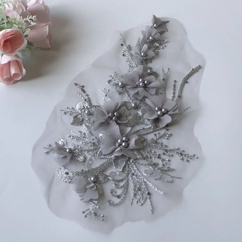 3D Sequined Flower Embroidery Patch – DIY Floral Lace Applique Embroidery Applique Patch Richie's